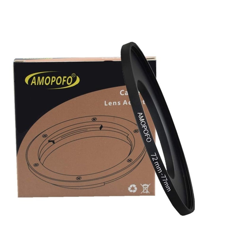 Amopofo 72mm to 77mm Camera Filters Ring Compatible All 72mm Camera Lenses or 77mm UV CPL Filter Accessory,72-77mm Camera Step Up Ring - Image 3